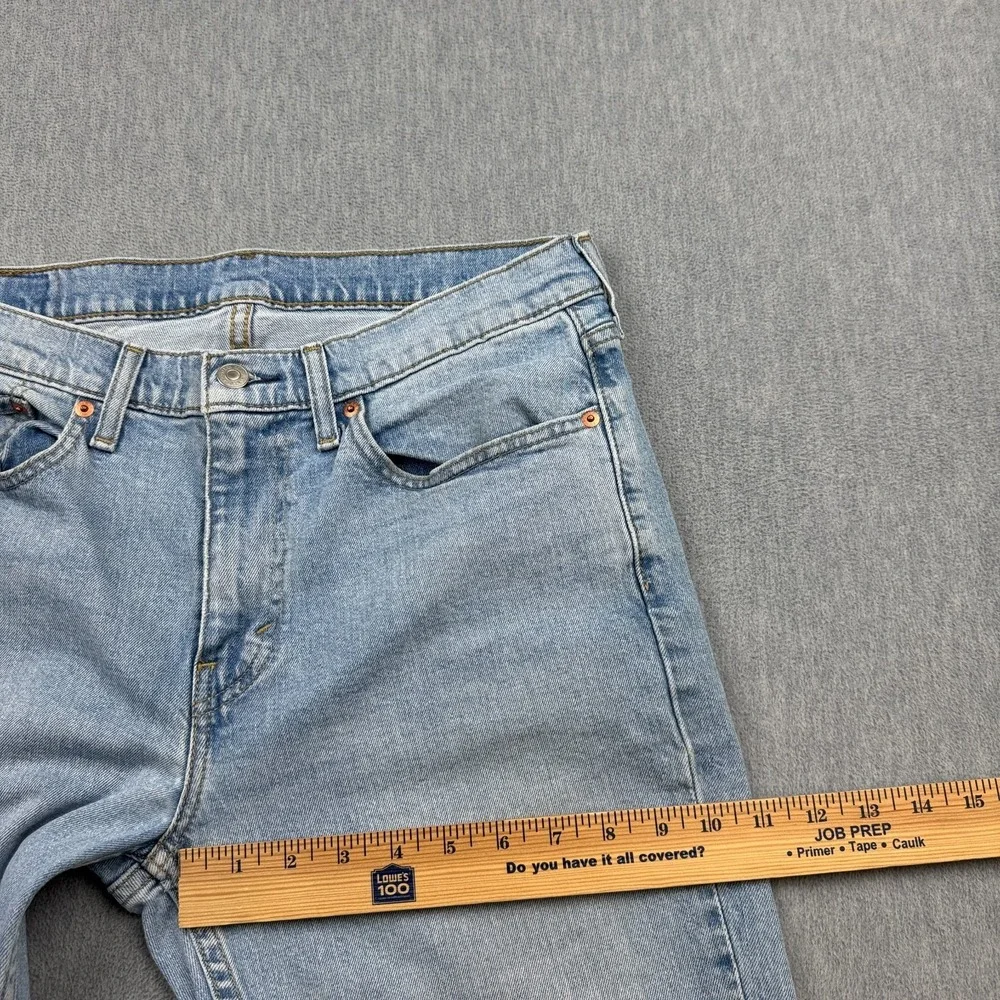 Levis 514 Jeans Men 33x32 Blue Denim Straight Leg Medium Wash Stretch Zip Pocket